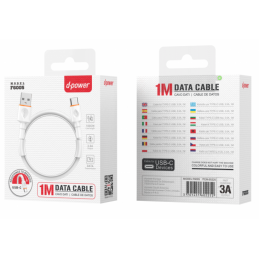 Câble Type C  1m - Blanc -...