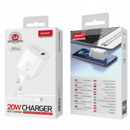 Chargeur secteur USB-C 20W...